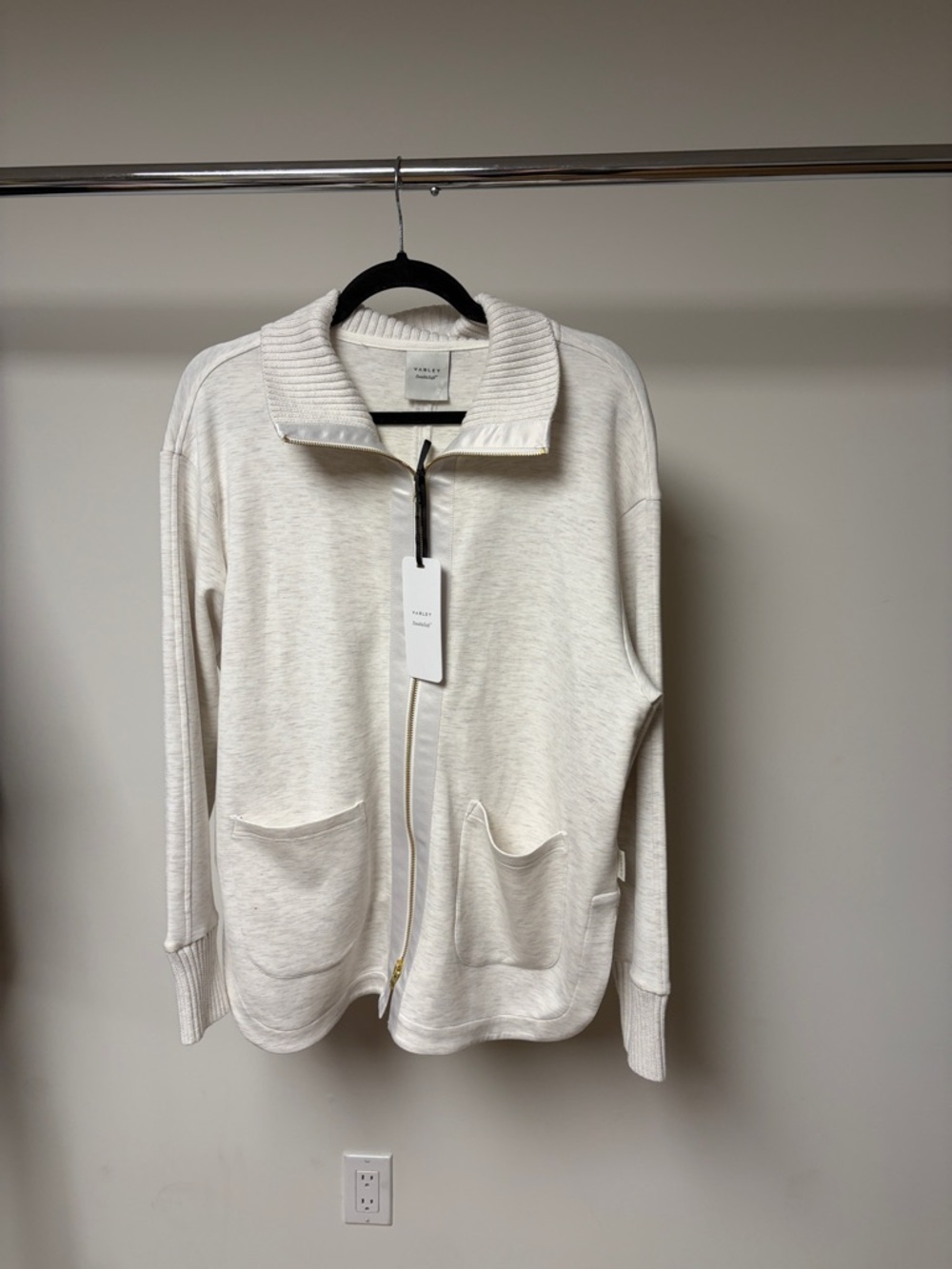 Varley niamh zip through ivory marl